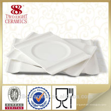 Venta caliente blanco 12.25 pulgadas plato de porción de china de hueso, cena de porcelana de polonia